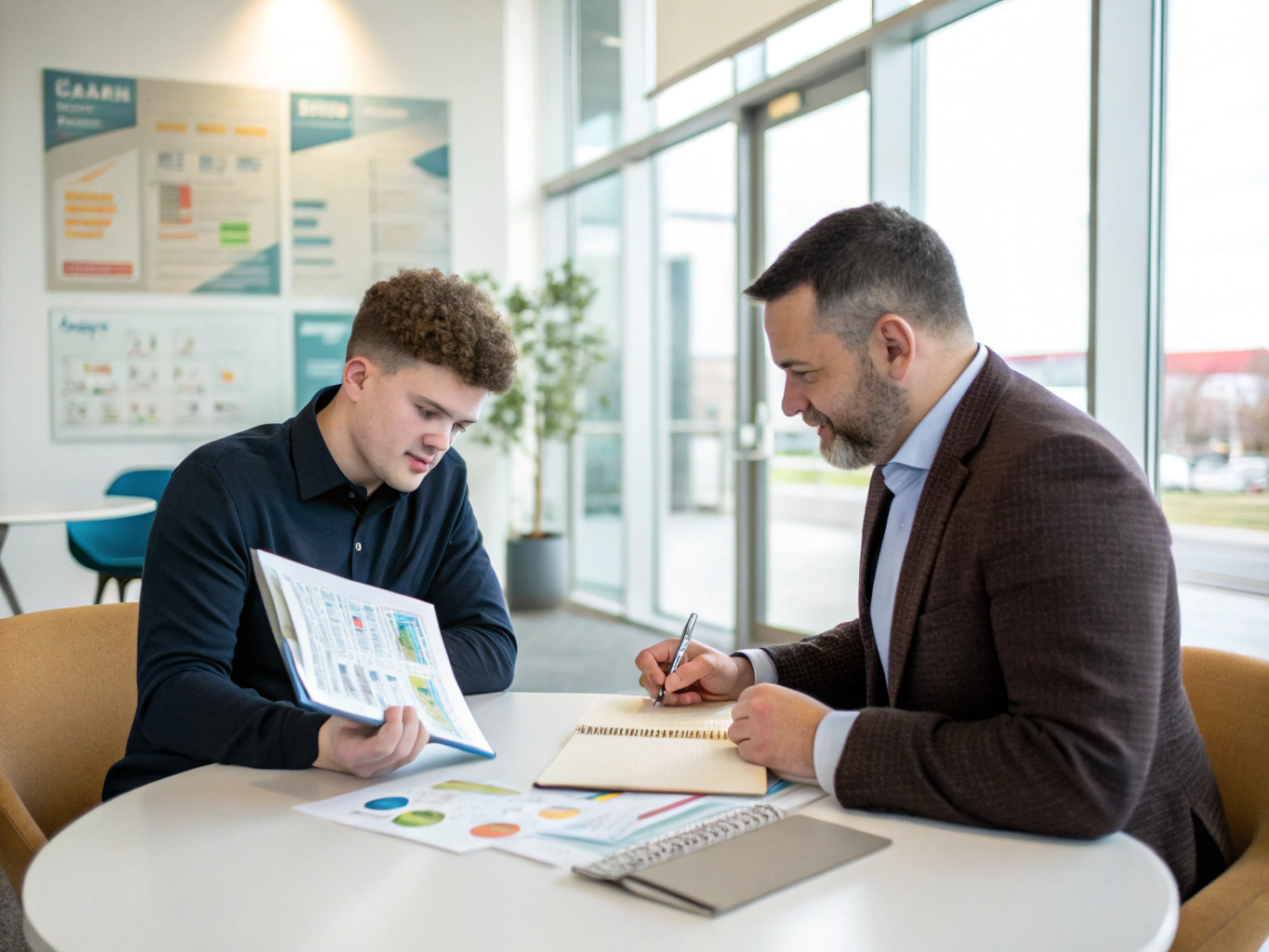 BALANS financial consultants reviewing accounts with a client